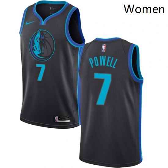 Womens Nike Dallas Mavericks 7 Dwight Powell Swingman Charcoal NBA Jersey City Edition